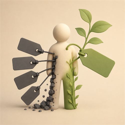 illustration av Etiketteringseffekten
