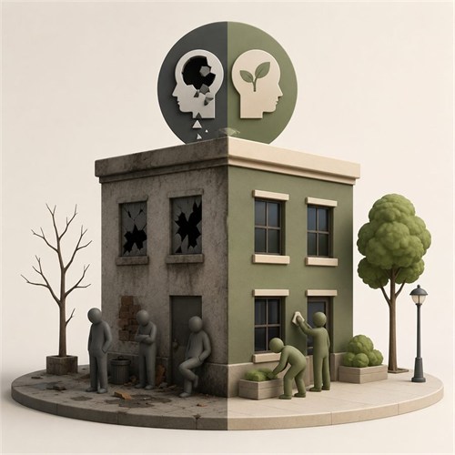 Broken Windows Theory illustration