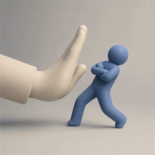 illustration av Motsuggestionseffekten