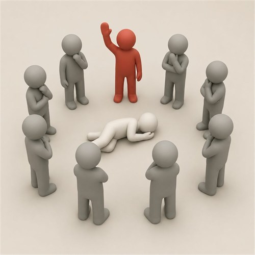 Diffusion of Responsibility Effect illustration
